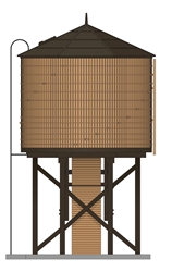 Broadway Limited 7910 HO Water Tower w/Sound Unlettered Weathered Brown