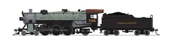 Broadway Limited 8010 N USRA 4-6-2 Light Pacific Sound and DCC Paragon4 Texas & Pacific #708