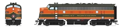 Broadway Limited 8205 HO EMD F7A Sound and DCC Paragon4 Great Northern #454D