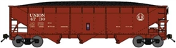 Bluford 73961 N 70-Ton Offset-Side 3-Bay Hopper w/ Load Union Railroad