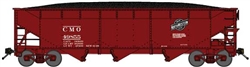 Bluford 73981 N 70-Ton Offset-Side 3-Bay Hopper w/ Load Chicago & North Western CMO CNW System Logo