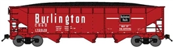 Bluford 74057 N 70-Ton Offset-Side 3-Bay Hopper w/Load Chicago Burlington & Quincy #170594