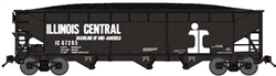 Bluford 74078 N 70-Ton Offset-Side 3-Bay Hopper w/Load Illinois Central #67141