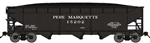 Bluford 74130 N 70-Ton Offset-Side 3-Bay Hopper w/Load Pere Marquette #15202