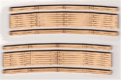 Blair Line 11 N 2-Lane Curved Laser-Cut Wood Grade Crossing 2-Pack 12-14" Radius