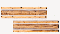 Blair Line 122 HOn3 Wood Grade Crossing Pkg 2 Two Lane 3-9/16" Long