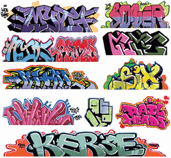 Blair Line 1257 N Mega Set Modern Tagger Graffiti Decals #8 Pkg 10