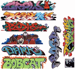 Blair Line 1258 N Mega Set Modern Tagger Graffiti Decals #9 Pkg 9