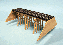 Blair Line 167 HO Common Pile Trestle Build Straight or Curved Kit 6 x 2" High 