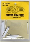 Blair Line 199 HO Plastic Sign Posts for Highway Signs