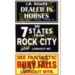 Blair Line 2251 HO Barn Sign Decals Set #2 Dealer In Horses See Ruby Falls See Rock City