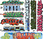 Blair Line 2260 HO Graffiti Decals Mega Set Set #11 Pkg 9