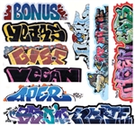Blair Line 2262 HO Mega Set Modern Tagger Graffiti Decals #13 Pkg 10