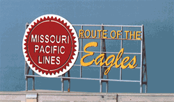 Blair Line 2530 Laser-Cut Wood Billboard Kits Large for HO S & O Missouri Pacific Lines "Route Of The Eagles" 184-2530