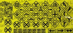 Blair Line 6 N Highway Signs Warning #2 1948-Present