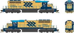 Bowser 25334 HO GMD SD40-2 Standard DC Executive Line Ontario Northland #1733