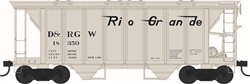 Bowser 43256 HO 70-Ton 2-Bay Covered Hopper w/Closed Sides Denver & Rio Grande Western #18350