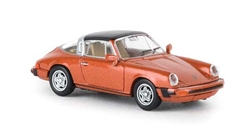 Brekina 16362 HO 1974 Porsche 911 G-Reihe Covertible Assembled Metallic Orange