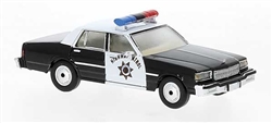 Brekina 19703 HO 1987 Chevrolet Caprice Sedan Assembled California Highway Patrol