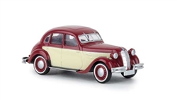 Brekina 24557 HO 1936-1941 BMW 326 Sedan Assembled Red Ivory