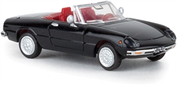 Brekina 29606 HO Alfa Romeo Spider Fastback Assembled Black