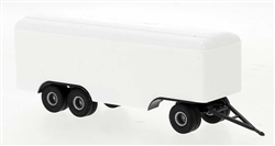 Brekina 55313 HO 1955 3-Axle Van Trailer w/Rounded Roof Assembled Unlettered