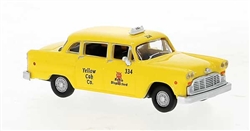 Brekina 58943 HO 1950s-1982 Checker Sedan Assembled Pittsburgh, Pennsylvania, Yellow Cab 