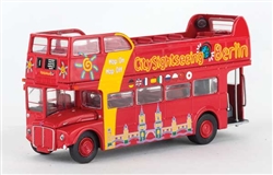Brekina 61104 HO AEC Routemaster Double-Deck Bus with Open Roof Assembled City Tour London