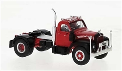 Brekina 85975 HO 1953-1966 Mack B61 Tractor Only Assembled Red Black