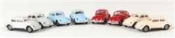 Brekina 90457 HO 1960s Volkswagen Beetle 8-Pack Assembled Various Colors