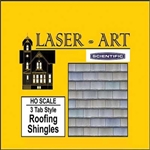 Branchline 41001 HO Laser-Cut Roof Shingles 4 x 9" Sheets Three-Tab pkg (6)