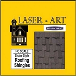 Branchline 41002 HO Laser-Cut Roof Shingles 4 x 9" Sheets Shake pkg (6)