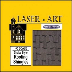 Branchline 41002 HO Laser-Cut Roof Shingles 4 x 9" Sheets Shake pkg (6)