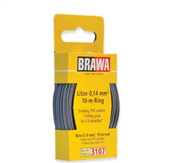 Brawa 3107 33' Solid Stranded Copper Wire Gray