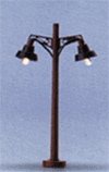 Brawa 4611 N Double-Arm Wooden Post Lamp 50mm Height