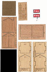 B.T.S. 13010 O Fire Hose Storage Shed Kit Laser-Cut Wood & Card