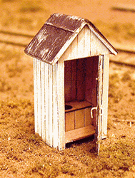 B.T.S. 23005 HO One Holer Outhouse Kit Peaked Roof Positionable Doors Ladies Crescent Moon & Gentlemen Star