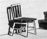 B.T.S. 23016 HO Wood Chairs Straight Pkg 4
