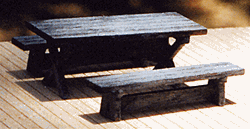B.T.S. 23018 HO Logger Picnic Table Kit