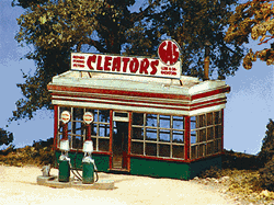 B.T.S. 27410 HO Cabin Creek Series Cleator's Gas Station Kit
