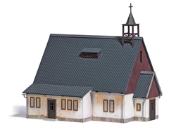 Busch 1941 HO Weathered Chapel Laser-Cut Kit