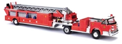 Busch 46031 HO 1968 American-LaFrance Fire Hook and Ladder Truck w/ Open Cab Assembled Fire Department