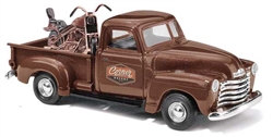 Busch 48242 HO 1950 Chevy Pickup w/Motorcycle