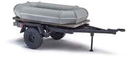 Busch 53607 HO 1966 HL 10.00 Trailer with Boat Assembled Black