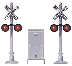 Busch 5934 HO United States-Style Crossing Signal 2 Signals & Relay Box