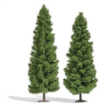 Busch 6124 HO Larch Trees 7-1/4 and 7-7/8" Pkg(2)