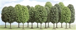 Busch 6486 Deciduous Trees 3 to 4-15/16" Tall Pkg 12