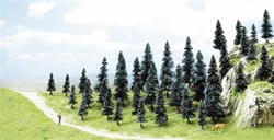 Busch 6592 N Spruce Trees 30-50mm