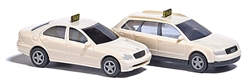 Busch 8341 N Taxi Set 1 Each: Audi A4 Sedan & Mercedes-Benz C-Klasse