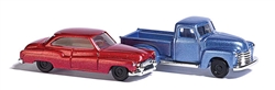 Busch 8349 N 1950s Chevy Pickup & Buick 2-Door Set